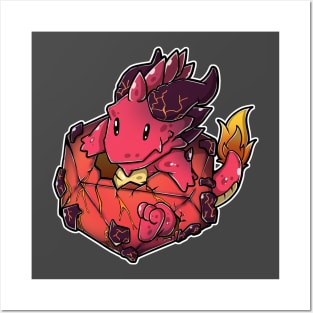 Baby Lava Dragon Posters and Art